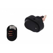 3-Pin White Oval Switch - ON/OFF Control for Home Use