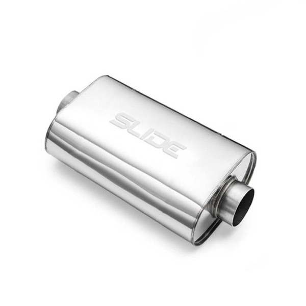 63.5mm 304SS Center Muffler - 350mm Length for Performance