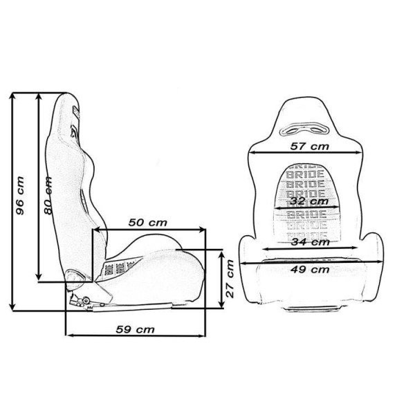 K700 Bride Velvet Black Racing Seat - Premium Comfort & Style