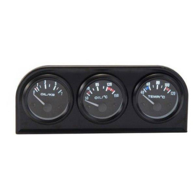 52mm KET 3-in-1 Gauge Kit: Oil Temp, Water Temp, Oil Pressure