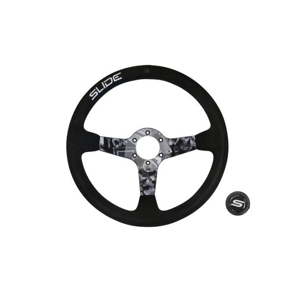 Steering wheel SLIDE 350mm offset:90mm Suede Hydrographics