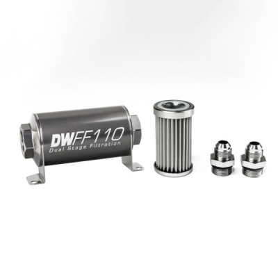 DeatschWerks AN8 5 Micron Inline Fuel Filter - 110mm Length