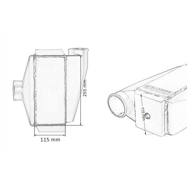High-Performance Water Intercooler 255x115x115 for Optimal Cooling