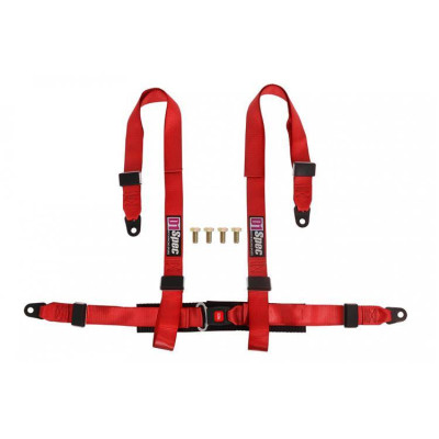 4-Point Racing Seat Belts D1Spec Red - Secure & Stylish