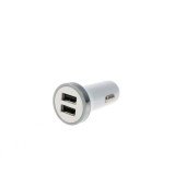 Dual USB Car Charger 12-24V 2.4A - White Type 2