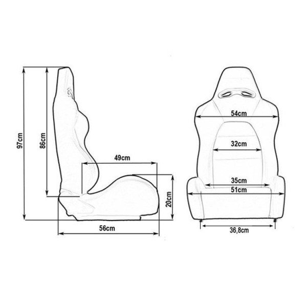 DRAGO Bride Velvet Black Racing Seat - Premium Comfort & Style