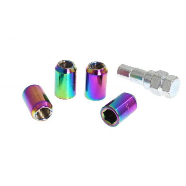 M12x1.5 Neochrome Wheel Lug Nuts - Stylish & Durable Set