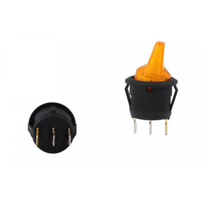 3-Pin Yellow LED Switch Flip ON-OFF for Easy Control