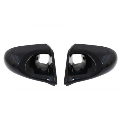 Universal Mirrors ZERO Black Manual with Blue Glass Finish