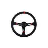 Pro 350mm Steering Wheel - 80mm Offset, Black Leather