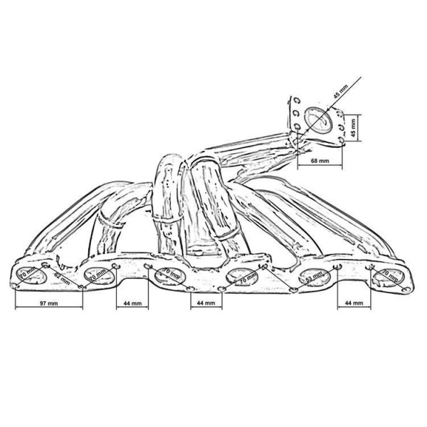 High-Performance Exhaust Manifold for Nissan Skyline RD26DETT