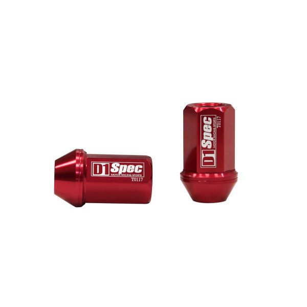Forged Red Aluminum Wheel Lug Nuts D1Spec 12x1.5