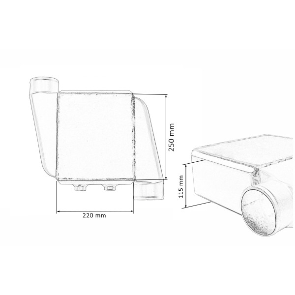 High-Efficiency Water Intercooler 230x270x120 for Optimal Cooling
