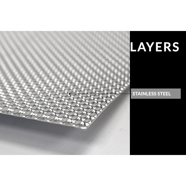 Stainless Steel Heat Shield 500x500mm 0.15mm
