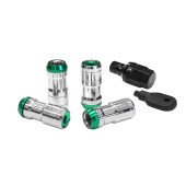 JDM M12x1.25 Green Locking Wheel Lug Nuts - Performance Upgrade