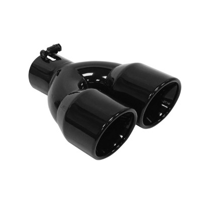 Black Double Exhaust Tip 2x89mm with 67mm Inlet Size