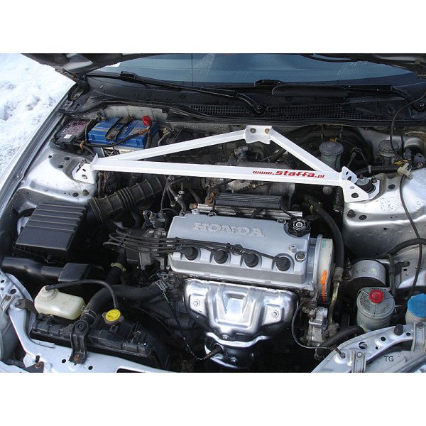 Front upper strut bar Honda Civic IV CRX 2 3 punktowa White