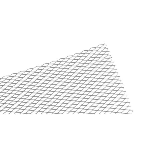 ALU Mesh Grill, Diamond Silver, 100x33cm, 12x6mm