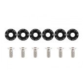 Black M8x1.25 Decorative Screws 15mm D1 - Stylish Fasteners