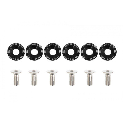 Black M8x1.25 Decorative Screws 15mm D1 - Stylish Fasteners