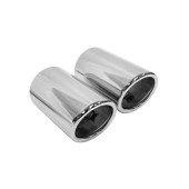 70mm Double Exhaust Tip - 67mm Chrome Finish for Performance