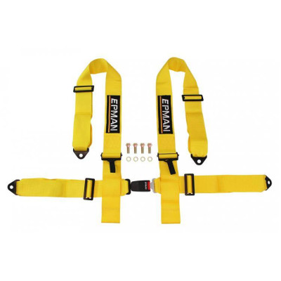 Epman 4-Point Racing Seat Belts - Yellow Safety Harness