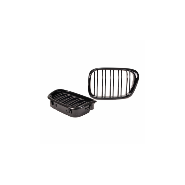 Gloss Black Dual Line Grille for BMW 5 E39 Model