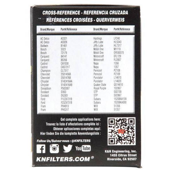 K&N HP-1014 High-Performance Oil Filter for Enhanced Engine Care