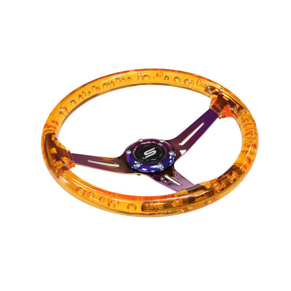 Steering wheel SLIDE 350mm offset:70mm NeoChrome Acrylic Orange
