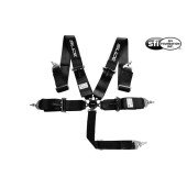 SFI Approved Quick Release 5-Point Racing Seat Belts - Black