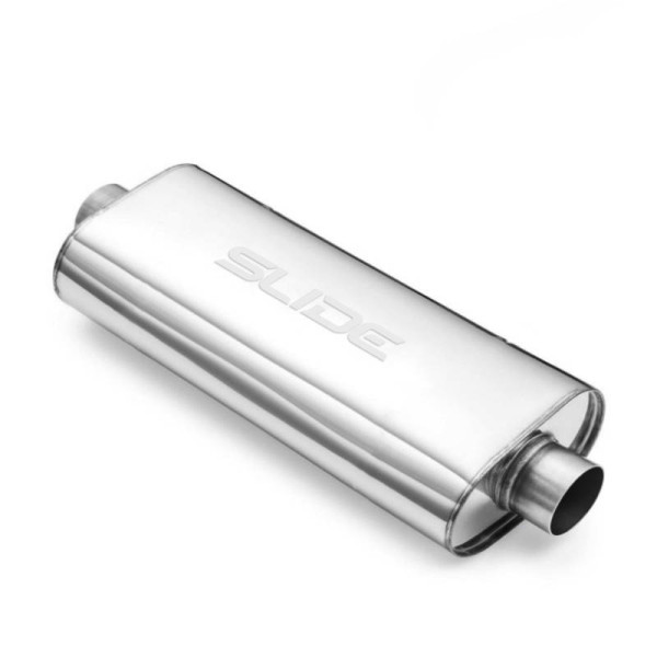 76mm 304SS Center Muffler - 550mm Length, High Performance