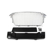 RS-Style Silver-Black Grill for Audi A4 B8 (2012-2015) PDC