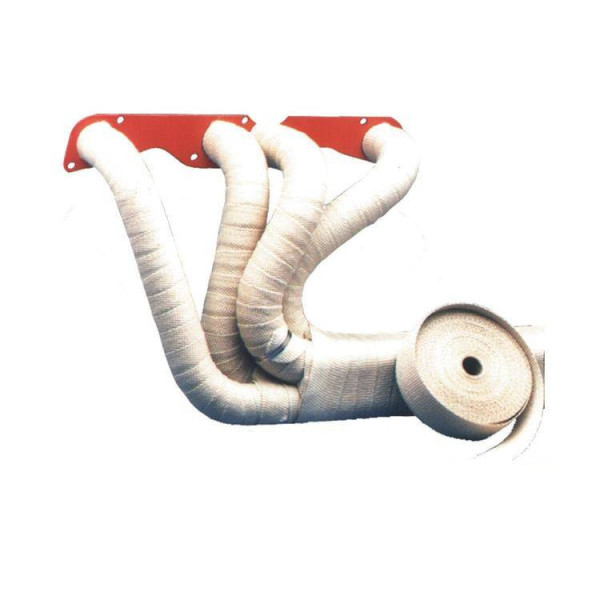White Ceramic Exhaust Heat Wrap 50mm x 2mm - 10m Roll