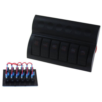 12-24V IP68 Waterproof ON-OFF Switch 6xB 3x5A 2x10A 1x15A