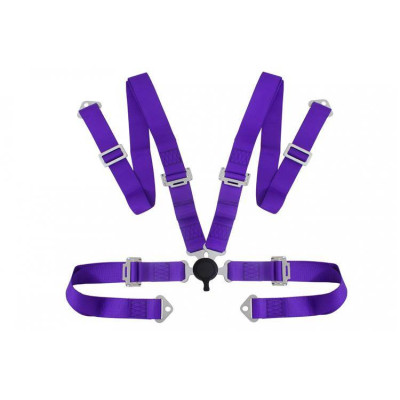4-Point Purple Racing Seat Belts - Secure & Stylish Safety
