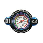 D1Spec 28mm Radiator Cap with Thermometer - 0.9 Bar Blue
