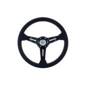 Pro 350mm Leather Steering Wheel - 60mm Offset, Black