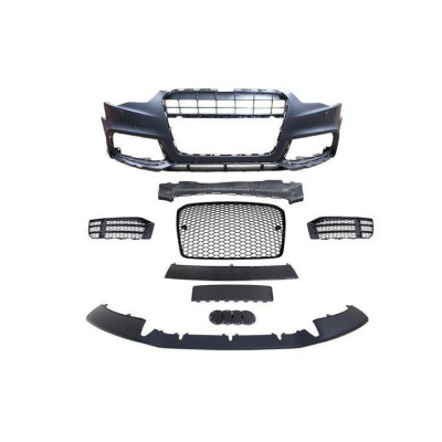 Black RS5 Style Front Bumper & Grill for Audi A5 8T 13-16