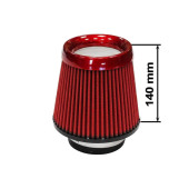 Simota Red Air Filter H:130mm DIA:80-89mm JAU-X02105-05