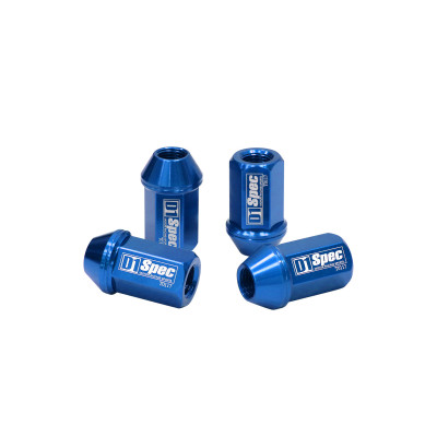 D1Spec Blue Forged Aluminum Wheel Lug Nuts 12x1.5 - Set of 20