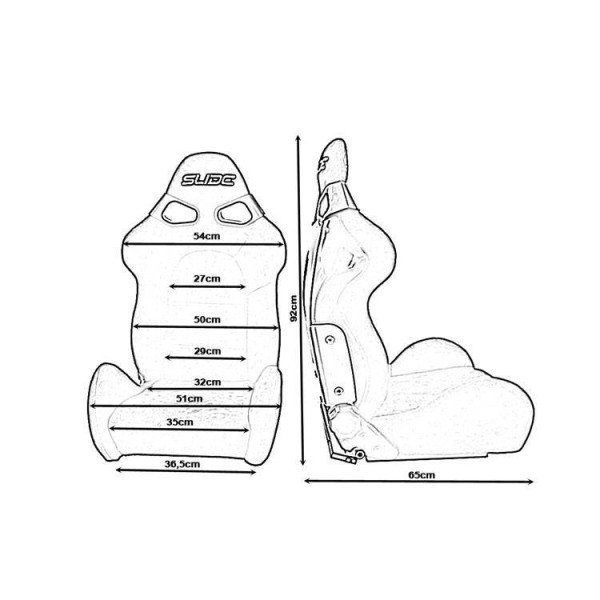 Cuga Black Suede Racing Seat Slide - Adjustable Comfort