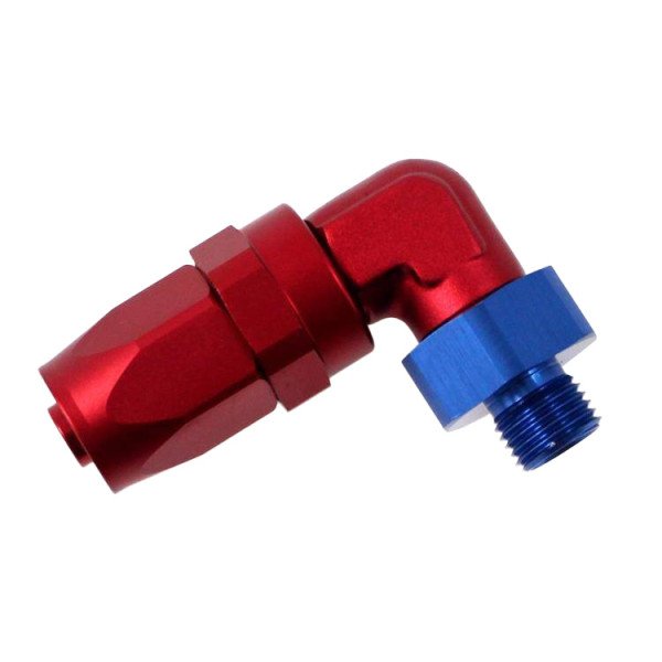 90° AN8 Swivel Fitting - 3/4-16 Thread Connection