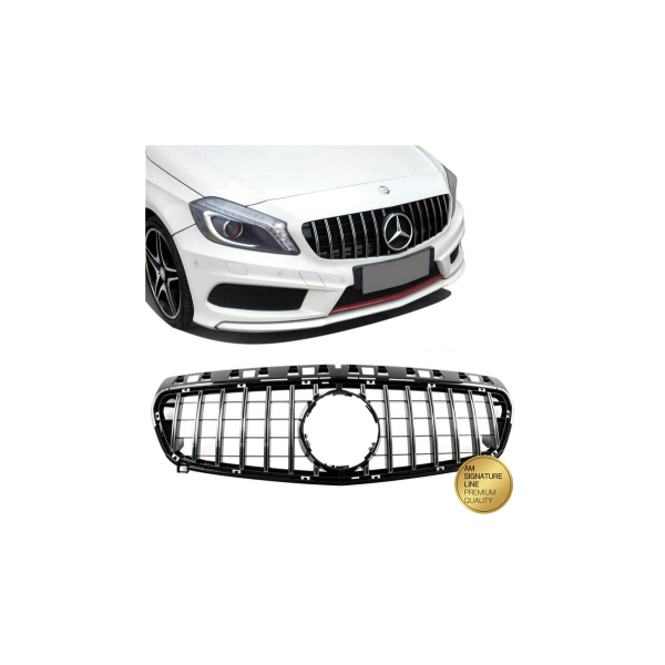 Sport Grille GT Chrome & Black for Mercedes A-Class W176 2012-2015