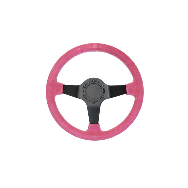 Steering wheel SLIDE 350mm offset:90mm Suede Pink