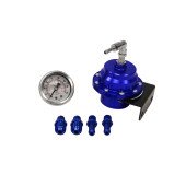 Blue AN6 Racing Fuel Pressure Regulator with Gauge