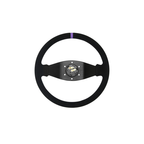 Steering wheel SLIDE 350mm offset:90mm Suede Purple Strip