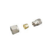 "10mm Brass Fitting - 1/4" External Hardline Connector"