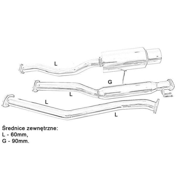 Performance Cat-Back Exhaust for 2001+ Honda Civic 2-4D