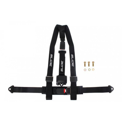 3-Point Black Racing Seat Belts - Secure & Stylish Safety