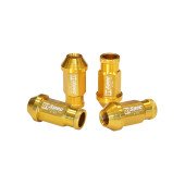D1Spec M12x1.5 Gold Wheel Lug Nuts - Replica Set